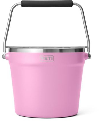 YETI Rambler Seau à glace isotherme à double paroi avec couvercle, rose poudré