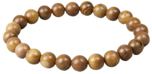 1 Stück afrikanisches Holzarmband, Perlen, Holz, Sandelholz, Gebetsarmband, Schmuck, elastische Linie, Eibe, 23 cm