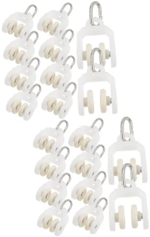 Alipis 20stücke Gardinenrollen Mit Haken Geräuscharme Kunststoffgleiter Für Vorhangschienen Zubehör Für Vorhangsysteme Leicht Zu Installieren Und Langlebig