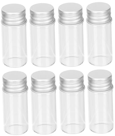 KICHOUSE 10pièces Bouteilles Verre Transparentes Médicales Flacons De Stockage Étanches Pour Huiles Essentielles Parfum Et Cosmétique