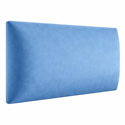 Angelo - Panneau mural rembourré - Panneaux muraux 3D pour lit - Coussin mural - Panneaux rembourrés - Panneaux rembourrés - Panneaux rembourrés pour mur - Bleu 90x30 - Panneaux rembourrés - Panneaux