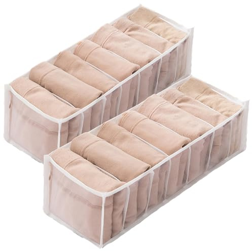 2 pezzi Organizer Cassetti,Organizer per cassetti per biancheria intima,Organizzatore Armadio pieghevole per Biancheria Intima Calze,Fazzoletti e Cravatte
