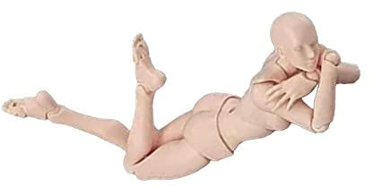 Figma Youth 2.0 Actionfigurenmodell, Silbergrauer Bewegliche Gelenke, Schreibtischspielzeug für Erwachsene, Hautfarben in Grau und Orange (Frau #12)