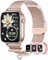 Montre Connectée Femme avec Appel Bluetooth 4 Bracelets 1.83 HD Smartwatch Femme avec Fréquence Cardiaque Sommeil Féminine 110+ Modes Sportifs Podomètre Tracker d'activité pour Android iOS, Or rose