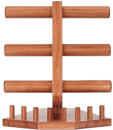 CHILDWEET Armbandständer Aus Holz Schmuck-organizer Für Armreife Und Uhren Präsentationsständer Mit Dreistufigem Design Für Schreibtisch