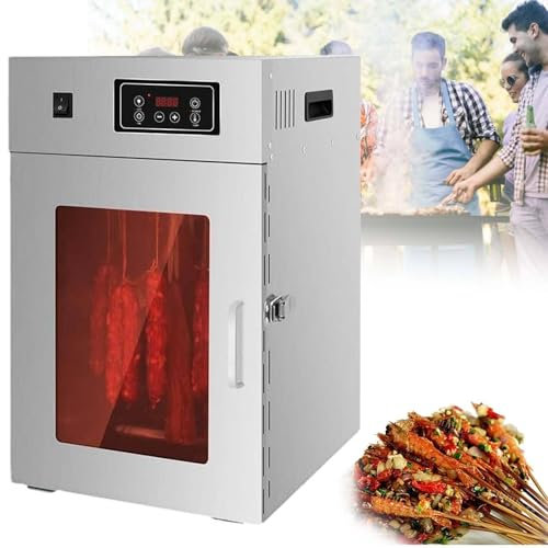 YLANMEI Déshydrateur Alimentaire en Acier Inoxydable 800 W Commercial avec minuterie numérique 24 h Contrôle de la température par LED Séchoir Machine à Viande séchée bœuf pour et Fruits déshydratés