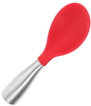 HOLIDYOYO 1pezzi Cucchiaio Per in Silicone Ergonomico Antiruggine Per Porridge Zuppe Antipasti Uso e Duraturo