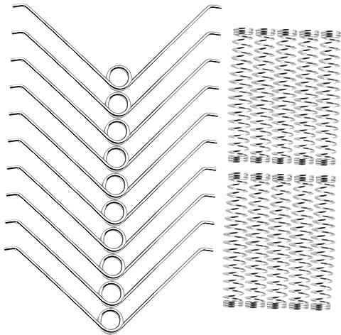 AKOOSY Ersatzfedern Einfache Montage 20 Stück für Gartenscheren aus Metall V-förmig Stabile Leistung Geeignet Silber für Gartenscheren und Astscheren