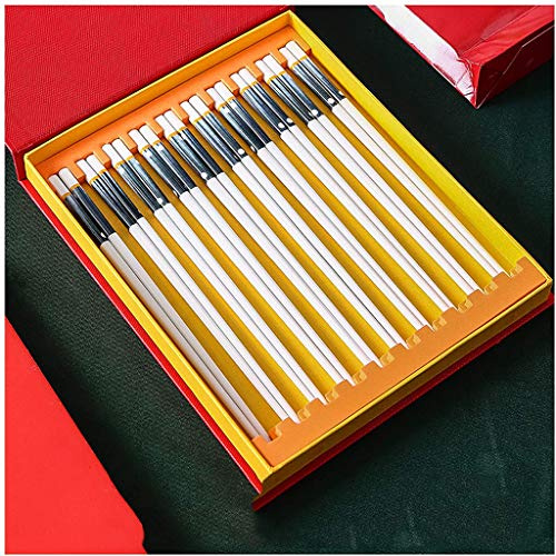 Palillos, Palillos chinos, palillos japoneses de porcelana, juego regalo con caja, cerámica reutilizables, 10 pares (B-10)(C,10 pairs)