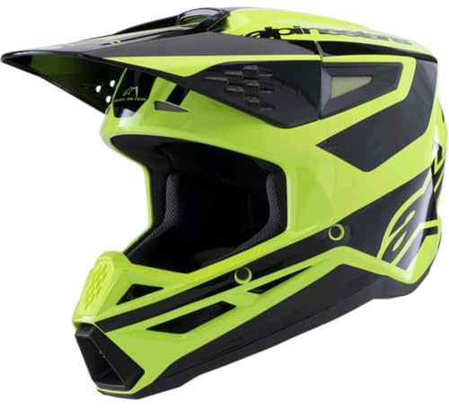 Alpinestars S-M3 Heat Motocross hjälm, gelb/schwarz, M (57/58)