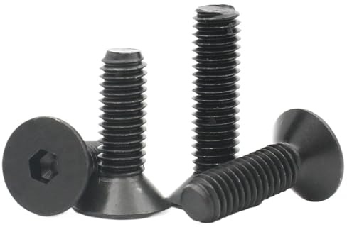 50/20 Piezas M2 .5 M3 M4 M5 M6 M8 Negro 304 Cabeza Hexagonal De Acero Inoxidable Tornillo Máquina Allen Avellanado Plano(4mm,M2 (50PCS))