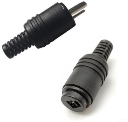 Connettore per altoparlante DIN a 2 poli HiFi, connettore per cavo audio, morsetti a vite in rame OFC per casse Home Theater, nero (maschio + femmina)