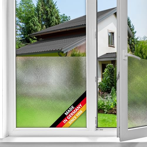 d-c-fix Fensterfolie static Milky 90 cm x 1,5 m statisch haftend | Sichtschutzfolie mit modernem Muster für Glasflächen – selbsthaftend, blickdicht, dekorativ