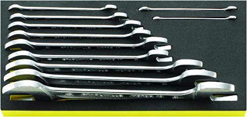 STAHLWILLE TCS MOTOR 10/11 | Doppel-Maulschlüssel Set 11-tlg. | SW 6-36 mm | extrem belastbar | schraubenschonend | TCS-Hartschaumeinlage | Made in Germany