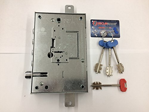 Cerradura para puertas blindadas SECUREMME doble mapa serie 25 corazón Securmap antimanipulación entrada llave y tirador 63 mm izquierda a empujar distancia entre ejes 28 mm