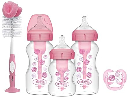 Dr. Brown's Options+ Babyflaschen Geschenkset - Pink, transparent, 200 g DRBPLUS-WB03601