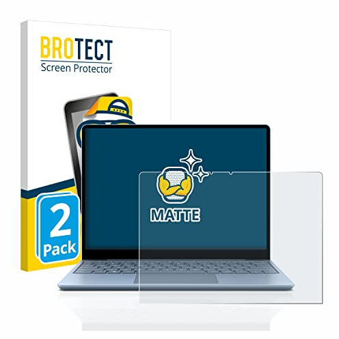 BROTECT Schutzfolie für Microsoft Surface Laptop Go | 2 Stück Entspiegelnder Displayschutz Made in Germany Matte Displayschutz-Folie Anti-Reflex Anti-Fingerprint Einfache Montage