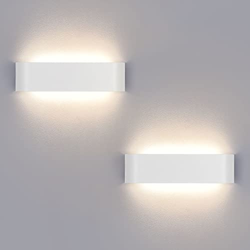 Lightess 2pcs 16W Apliques de Pared LED Interior Lámpara Blanco Neutra IP44