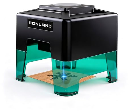 FONLAND Tragbare Lasergravurmaschine, Mini-Lasergravierer, Holz, Kraftpapier, Acryl (Nicht für Metall geeignet)