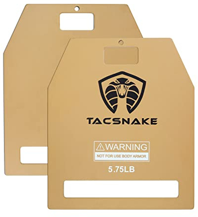 Tacsnake Weight Vest Plates 5.75 LB/ 8.75 LB/ 14.75 LB Pair for Weighted Vest, Strength Training, Running, Workout (5.75, Tan)