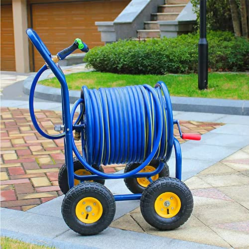 Gartenschlauch-Wagen-Set mit 3/4-Zoll-Schlauch für Rasen, Terrassen und Bauernhöfe, ideal zum Waschen und Reinigen von Autos, Geschenk für die Familie