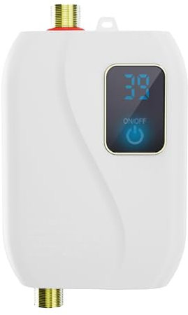 Weytoll Mini Instant Water Heater, 220V 3000W Electric Tankless Hot Water Heater With LCD Display for Shower, Bathroom, Kitchen Washing