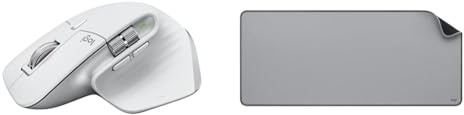 Logitech MX Master 3S per Mac - Mouse Bluetooth a scorrimento ultraveloce, ergonomico, 8K DPI & Desk Mat - Studio Series, Multifunzione, Tappetino per Mouse Esteso