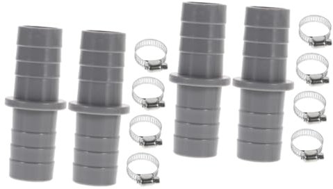 Angoily 4 Sets Washing Machine Drain Hose Adapter Hose Connector for Washing Machine Stainless Steel Extension