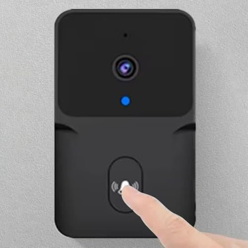 Sonnette vidéo intelligente, sonnette vidéo WiFi avec caméra, sonnette vidéo intelligente HD, interphone audio bidirectionnel, avec contrôle par application, stockage automatique dans le cloud (M8