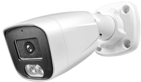 MWRCTV 4K 8MP Wide Angle 2.8mm Lens 3840 * 2160 POE IP Security Surveillance Bullet Camera with Mic/Audio, Smart Dual Light AI Color Night Vision, IP67 Waterproof, NVR/RSTP
