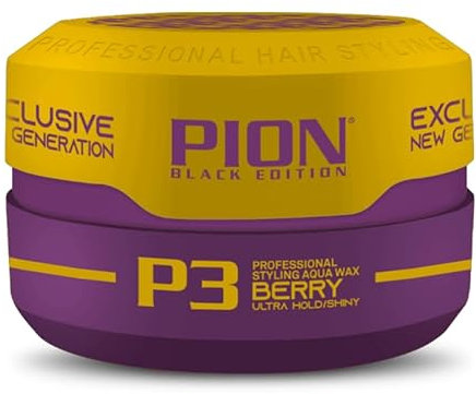Pion Hair Styling Wax 150 ml – Professional Long-Lasting Hold Hair Wax for Men & Women – Adds Texture, Volume & Definition – Easy to Apply & Wash Out – Non-Greasy, Berry Scent, All Hair Types