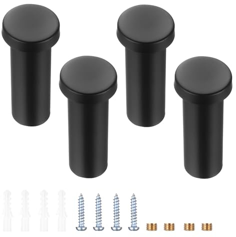 4 Stück Garderobenhaken Schwarz,Kleiderhaken Wand zum Schrauben,Edelstahl | Handtuchhaken,Wandhaken,für Badezimmer Küche,Schlafzimmer,Flur,rostfrei & belastbar