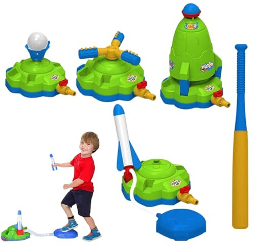 Sprinkler for Kids 360 Degree Rotating Rocket Launch