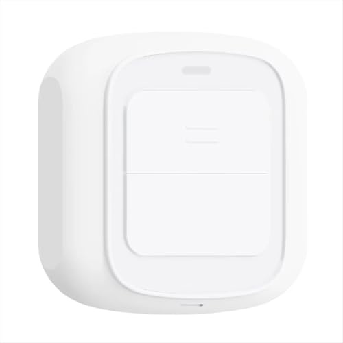 Kraslaw WLAN Wireless Szenenschalter mit 2 Tasten, Mechanischer Drucktastenregler, Batteriebetriebener Senderschalter, App Steuerung, Kompatibel mit Tuya Smart Life App