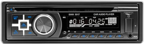 Single DIN Autoradio CD DVD Player kompatibel mit Bluetooth TF USB MP3 Player AUX-in/SD Card Port Frequenzmodulation