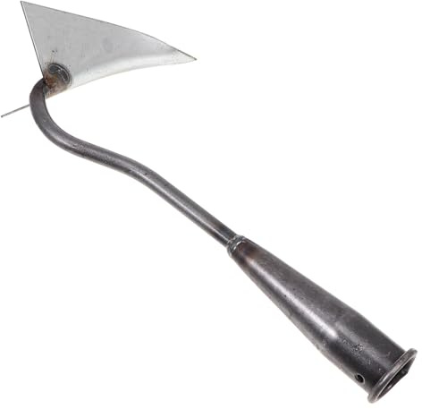 NUOBESTY Azada Triangular Multiusos de Galvanizado para Deshierbe Plantar Verduras y Limpieza de Terrenos Jardín y Huerto