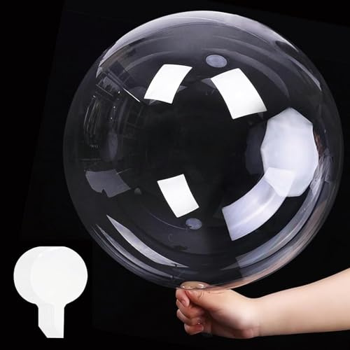 20 Stück 50cm Bobo Ballon, Durchsichtige Luftballons Zum Befüllen Mit Geschenken, Bubble Ball Für Hochzeiten, Geburtstage Und Feiern, Wiederverwendbare Transparente Kugeln (20Zoll)