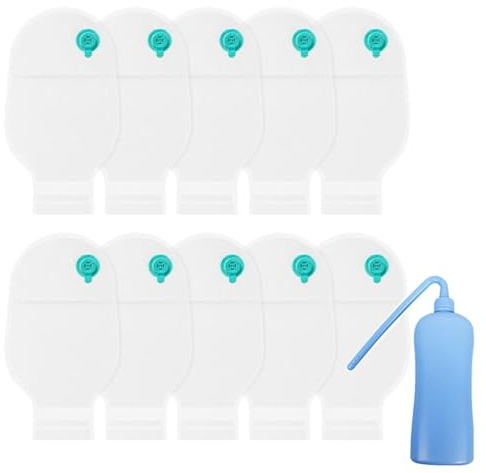 10er-Pack Stomabeutel, Einteilige Kolostomiebeutel, Urostomiebeutel Zuschneidbare 15–65 mm für Die Ileostoma-Pflege