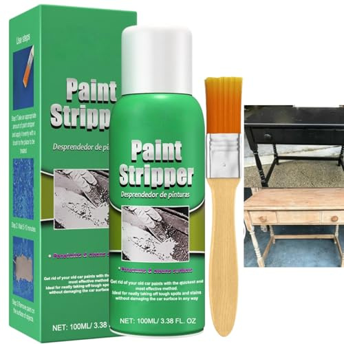 100ml Best Paint Strippers wuth Brush,Heavy Duty Paint Remover for Wood,Paint Remover for Metal Concrete Paint Stripper Metal Paint and Varnish Remover,Concentrated Formula,Rust-Proof for Multisurface