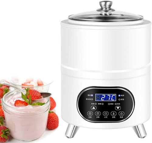 FJYAWEN Macchina per Yogurt da 8l/12l, Macchina per Yogurt con Controllo di Tempo E Temperatura, Macchina per Yogurt Professionale, Macchina per La Fermentazione Dell'aglio Nero White-12L