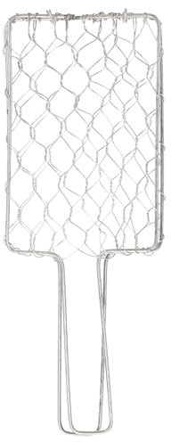 KICHOUSE Cestello per Grigliare Pesce e Carne in Rete Resistente al Calore Manici Lunghi, Cestino per Barbecue da Picnic Portatile, Forniture per Campeggio e Feste All’aperto