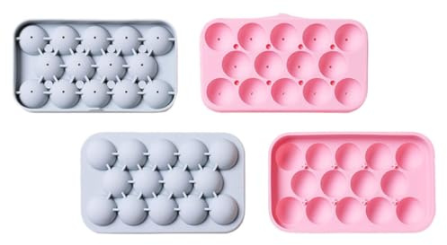 Stampi per Cubetti di Ghiaccio a Sfera 14 Griglie in Silicone