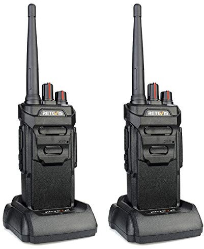 Retevis RT648 Walkie Talkie, IP67 Wasserdicht Lizenzfrei PMR446 Professionelles Walkie-Talkie Wiederaufladbarer, VOX Squelch für Lange Reichweite 2-Wege-Radio (2 Stück, Schwarz)