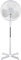 2 X OSCILLATING PEDESTAL AIR COOLING ELECTRIC FAN EXTENDABLE ADJUSTABLE STAND, White