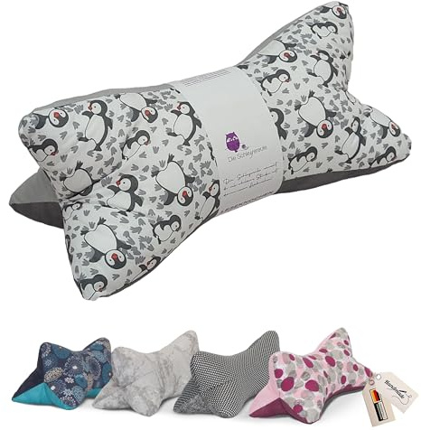 Leseknochen Kinder Nackenkissen Handmade in D, waschbar (Pinguin)