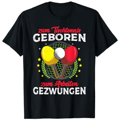 Lustiges Tischtennis Shirt Herren Damen Tischtennisschläger T-Shirt