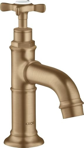hansgrohe AXOR Montreux Válvula estacionaria de suelo sin juego de desagüe, sólo para conexión de agua fría, 16530140, Color: Brushed Bronze