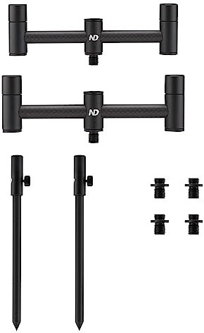 New Direction Tackle P10 Carbon Range | 2 Ruten Buzz Bars Set | Echtes Carbon und Aluminium | Leicht und stark | 2X Buzz Bars und 2 Banksticks | Inklusive Tasche