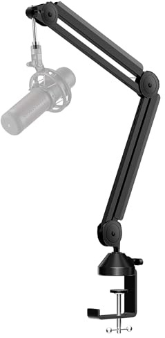 InnoGear Mikrofonarm Mikrofonständer Schreibtisch mit Kabelmanagement Mikrofonarm Ständer für HyperX QuadCast SoloCast Blue Yeti Snowball Fifine Shure SM7B