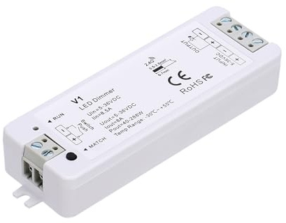 JOYLIT DC 5-36V 8A LED Dimmer für Einfarbige LED Streifen | Dimmbarer PWM Steuerungsempfänger, Kompatibel mit V1 und RT6 RF-Fernbedienung ( Ohne Fernbedienung )